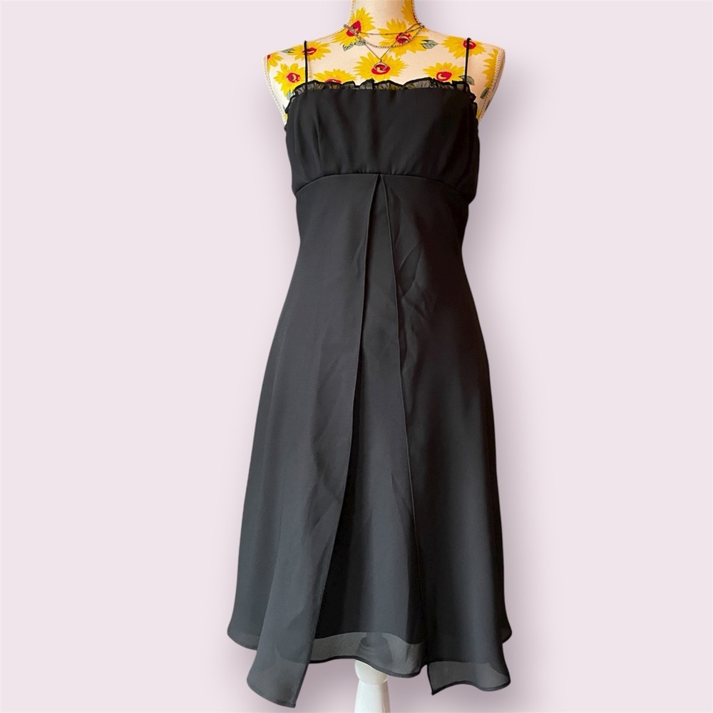 Zum Zum by Niki Livas: 90s Vintage Strappy Little Black Dress | Size 11/12